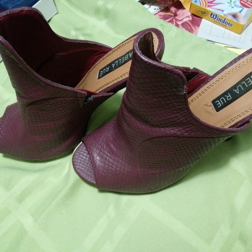 Purple snake skin heels shoes - Picture 6 of 7